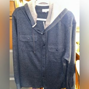 American Eagle- Men’s, button up with hood. Size XL, super soft.